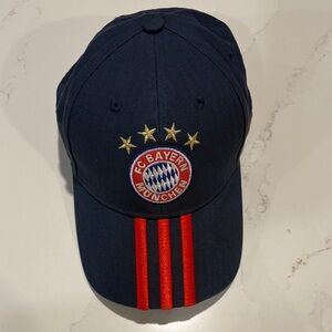 Adidas FC Bayern Munchen Blue Hat Cap with Red Accents Youth